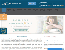 Tablet Screenshot of myassignmenthelp.net