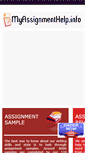 Mobile Screenshot of myassignmenthelp.info